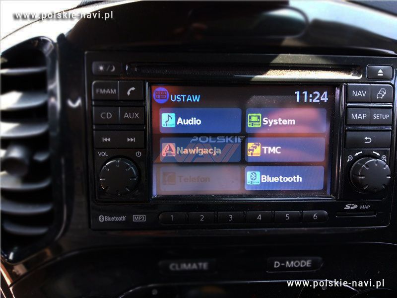 Nissan Connect (LCN1) Tłumaczenie nawigacji - Polskie menu